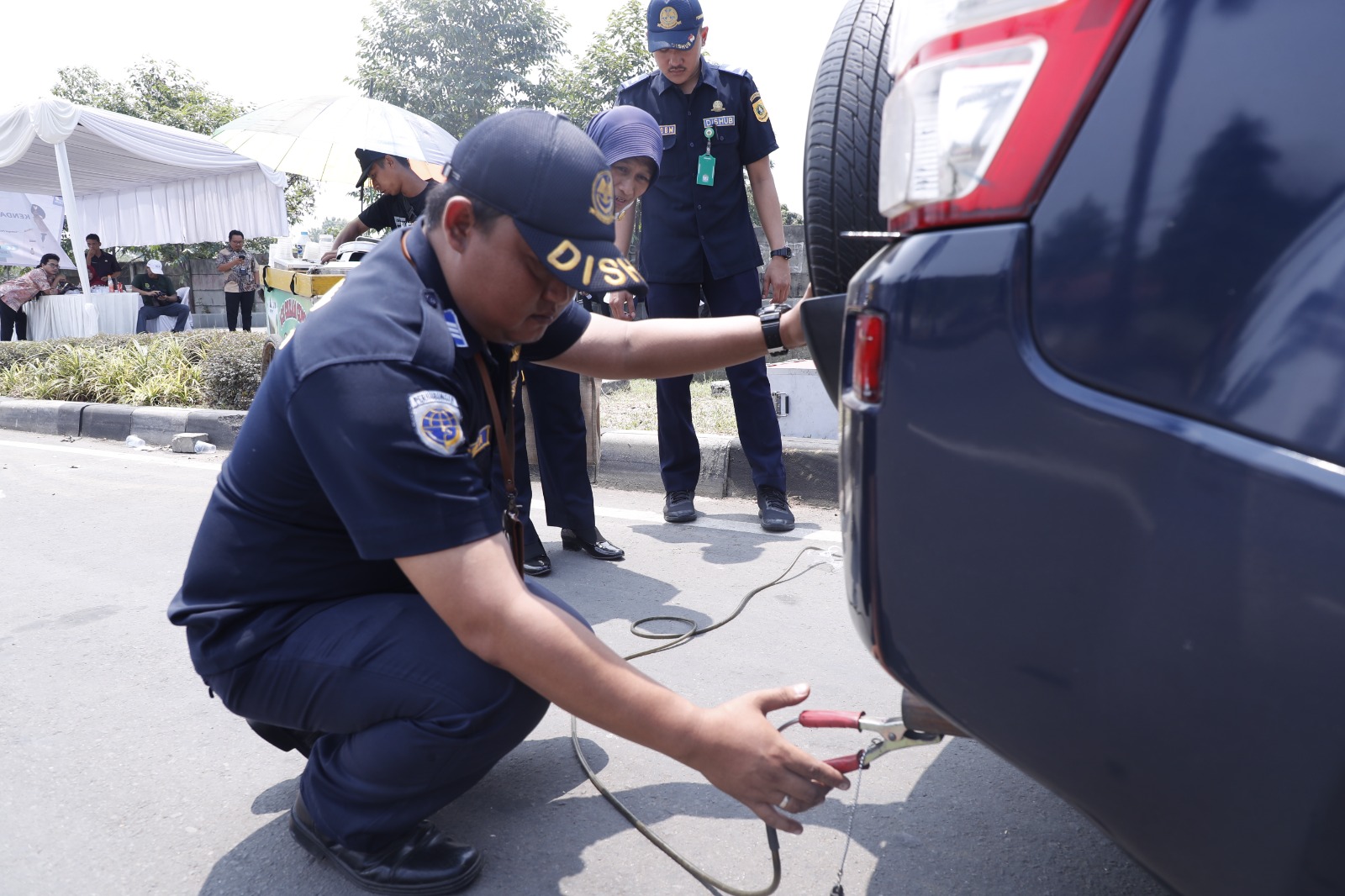 Uji emisi kendaraan yang dilakukan Pemkab Bogor belum lama ini. =Rujukanmedia.com/Dok.Diskominfo