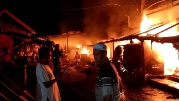 Kebakaran besar yang melanda pasar Leuwiliang beberapa waktu lalu