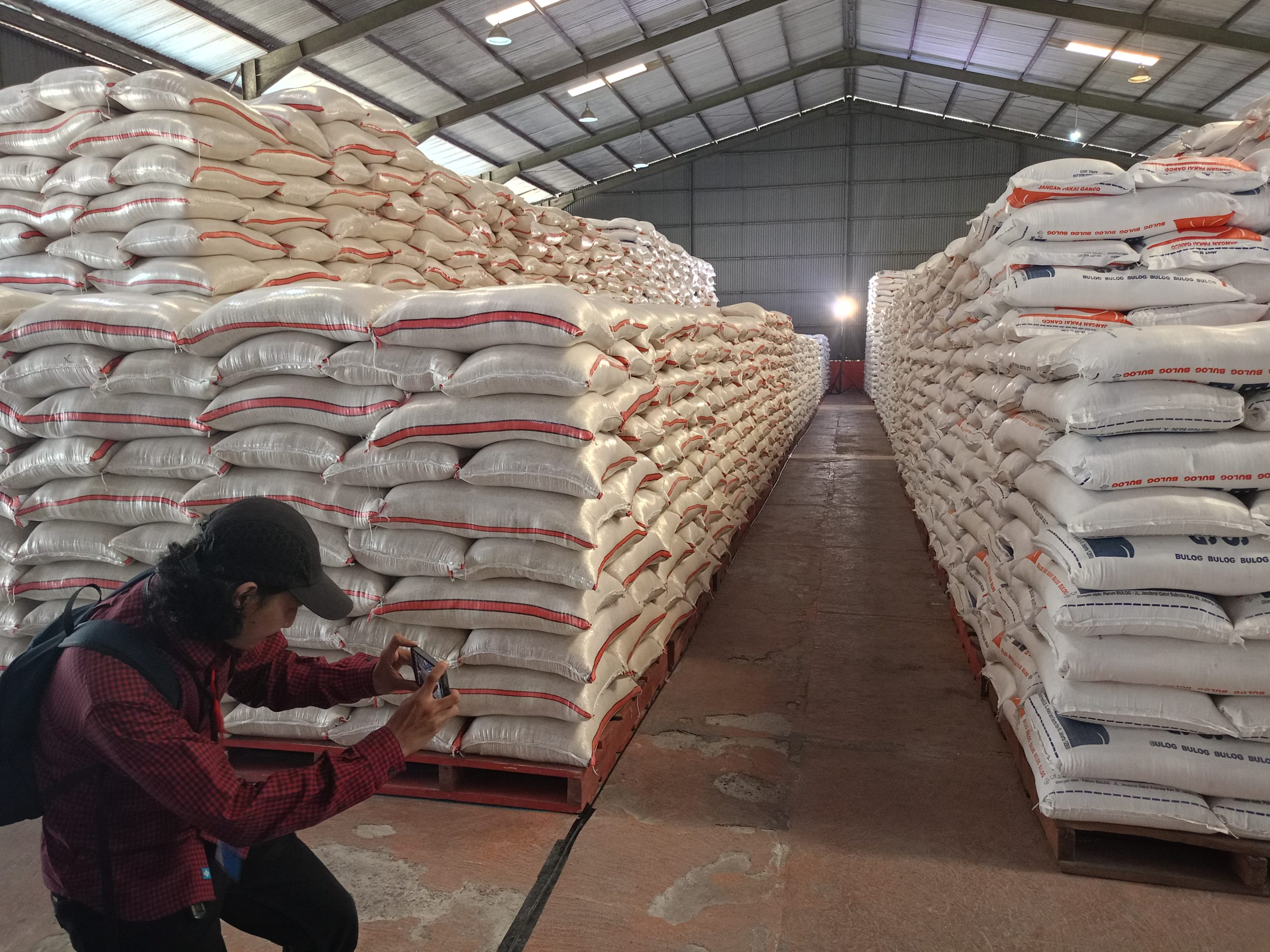 Persediaan beras di Gudang Bulog Dramaga beberapa waktu lalu (IST)
