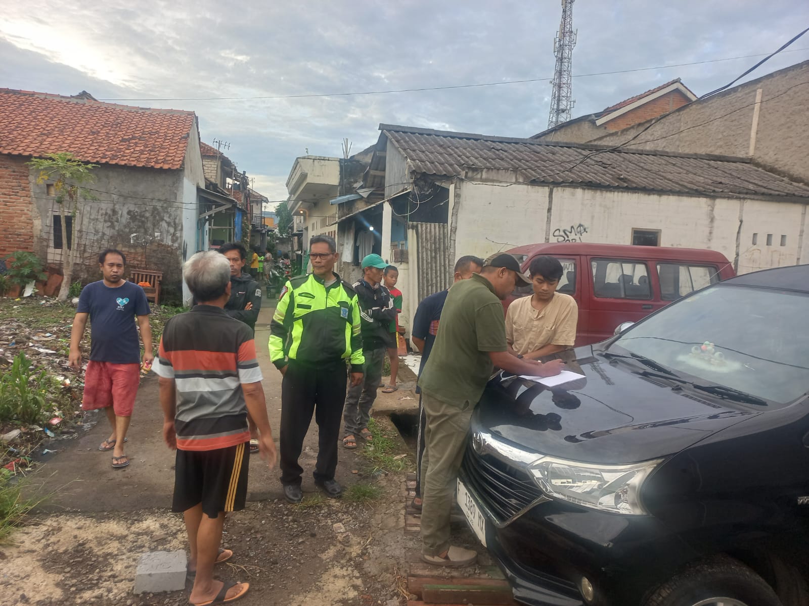 Olah TKP pembacokan remaja di Leuwiliang, Kabupaten Bogor (Dok.Polisi)