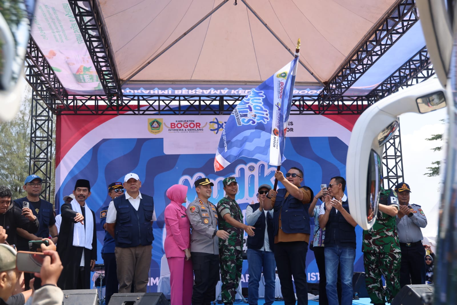 Pelepasan mudik gratis di Kabupaten Bogor (Dok.Diskominfo)