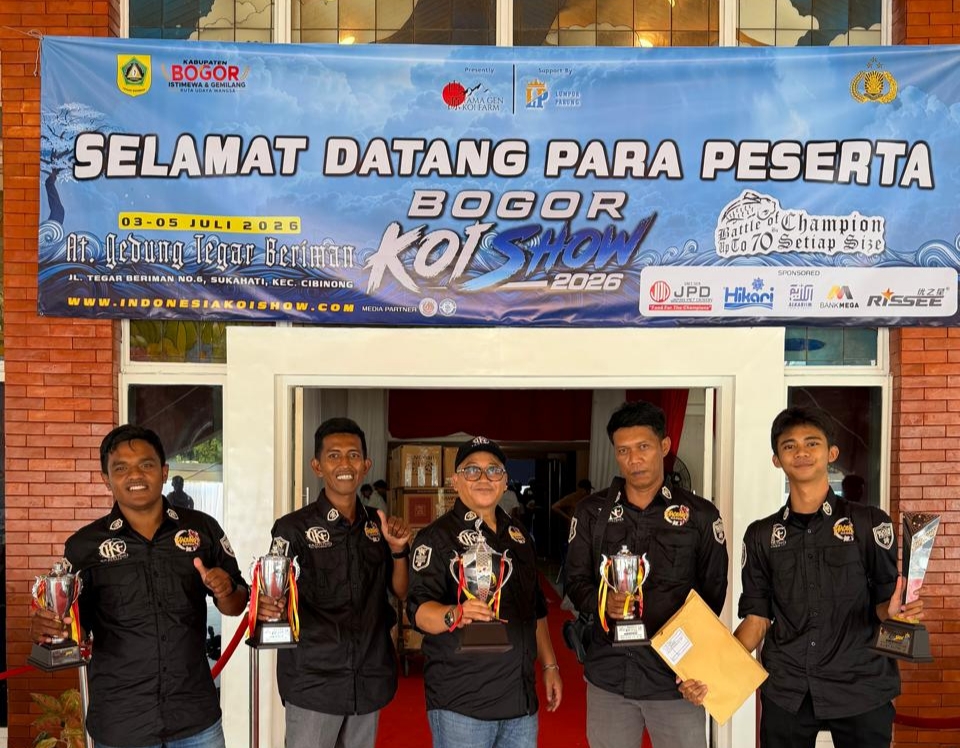 Tanjung Koi Farm Kabupaten Bogor masuk tiga besar Bogor Koi Show 2026 (Istimewa)
