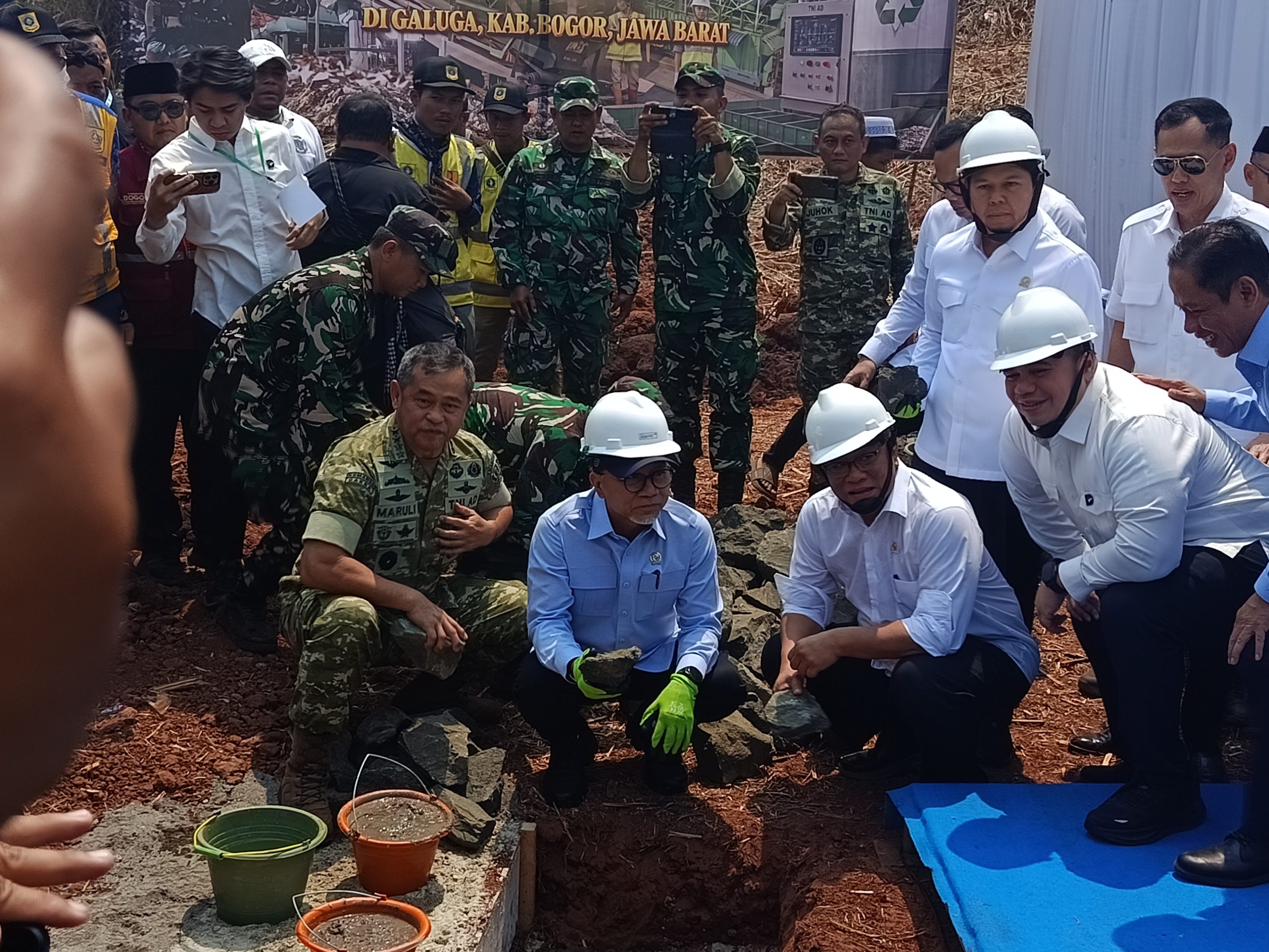Peletakan batu pertama pembangunan PSEL dan PSE Pirolisis Galuga, Kabupaten Bogor (Istimewa)