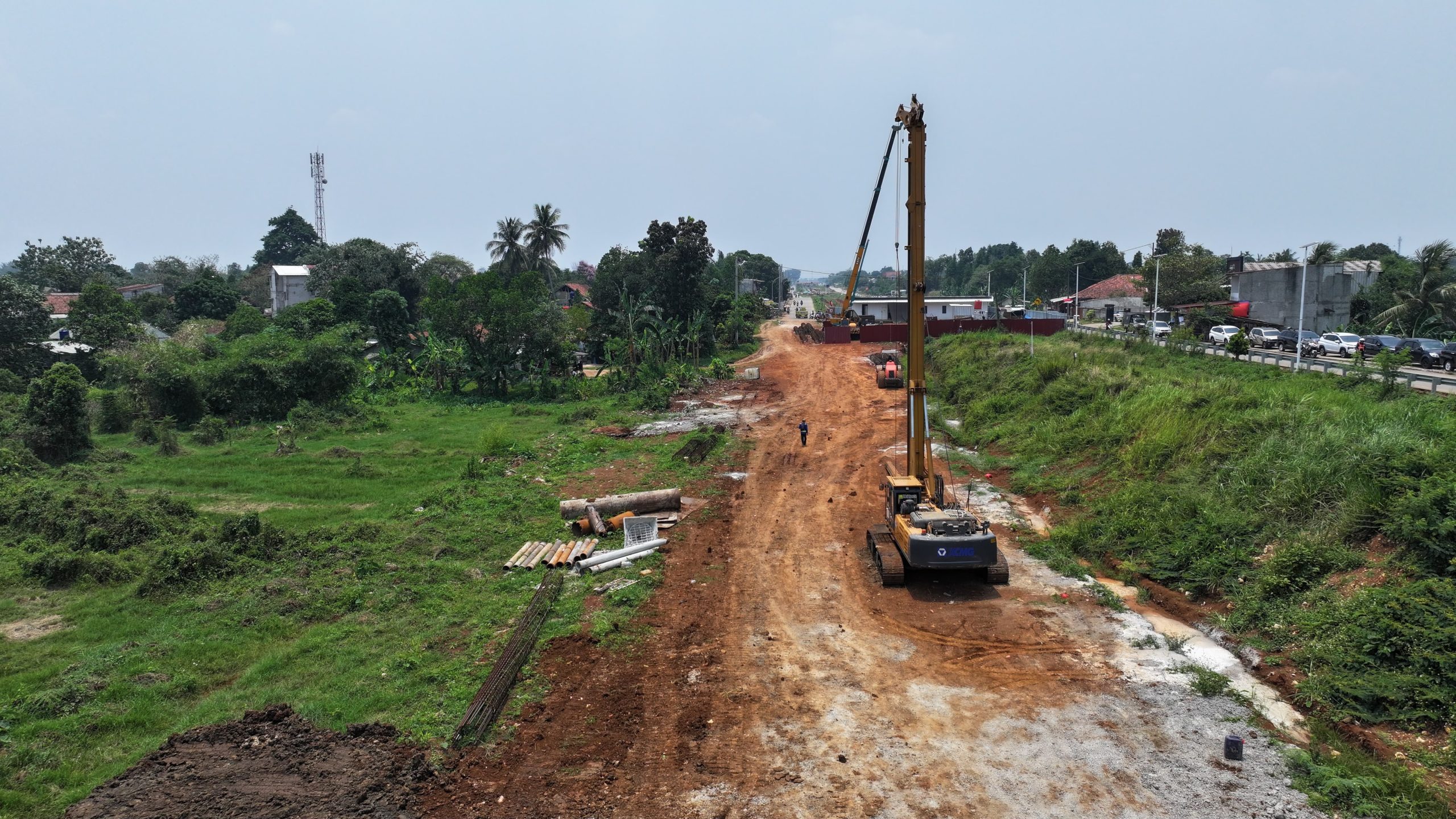 Proses pembangunan di Jalan Bojonggede-Kemang (Dok.Diskominfo)